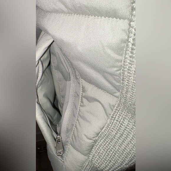 Athleta Incline Hybrid Vest Fern Green Ladies  Medium Mixed Knit Puffer - Picture 6 of 11